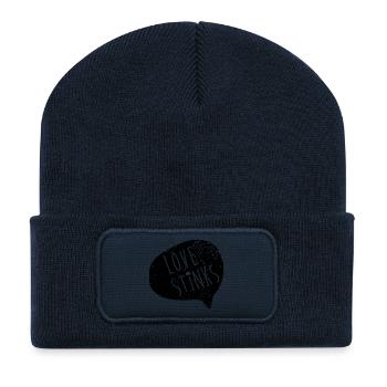 Love Stinks - Recycelte Patch Beanie - French Navy - Vorne