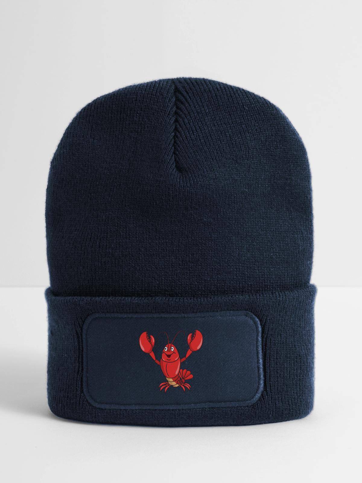 lobster - Recycled Patch Beanie - french navy - Front