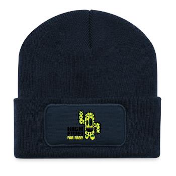 kaktus comic - Recycelte Patch Beanie - French Navy - Vorne