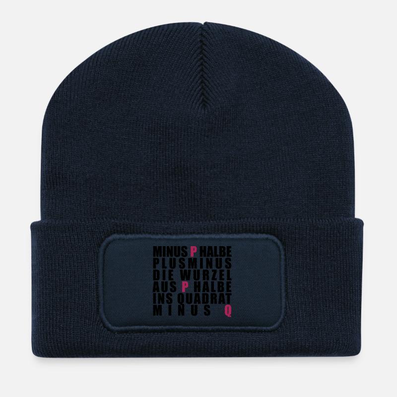 p-q-Formel - Recycelte Patch Beanie - French Navy