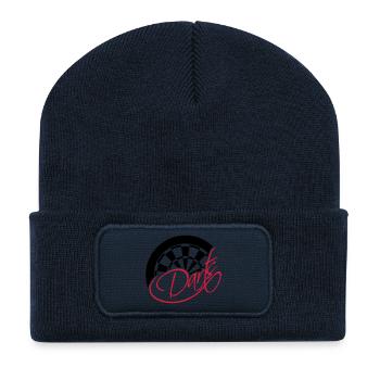 Darts Board Logo Design - Beanie recyclé à patch - bleu marine - Devant