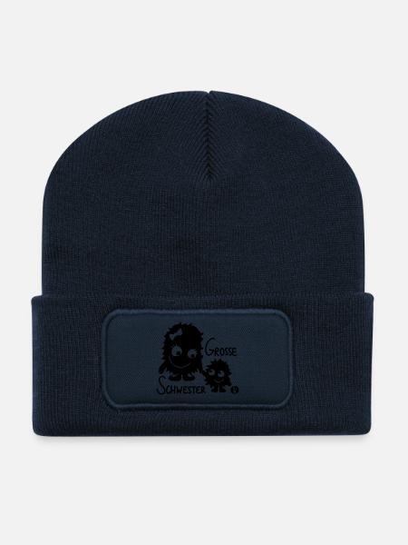 Große Schwester - Recycelte Patch Beanie - French Navy