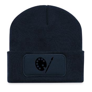 Pinsel - Recycelte Patch Beanie - French Navy - Vorne