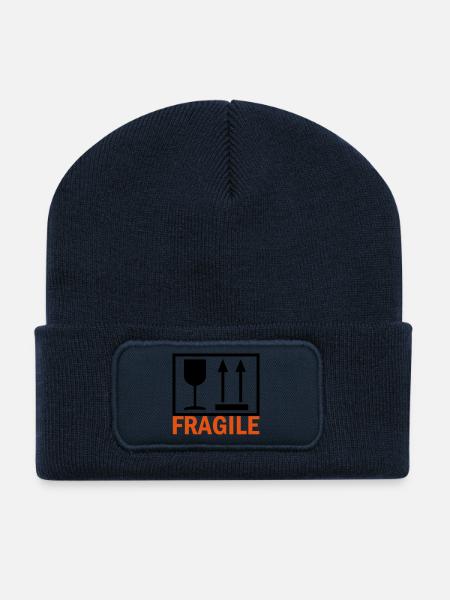 FRAGILE - Recycled Patch Beanie - french navy