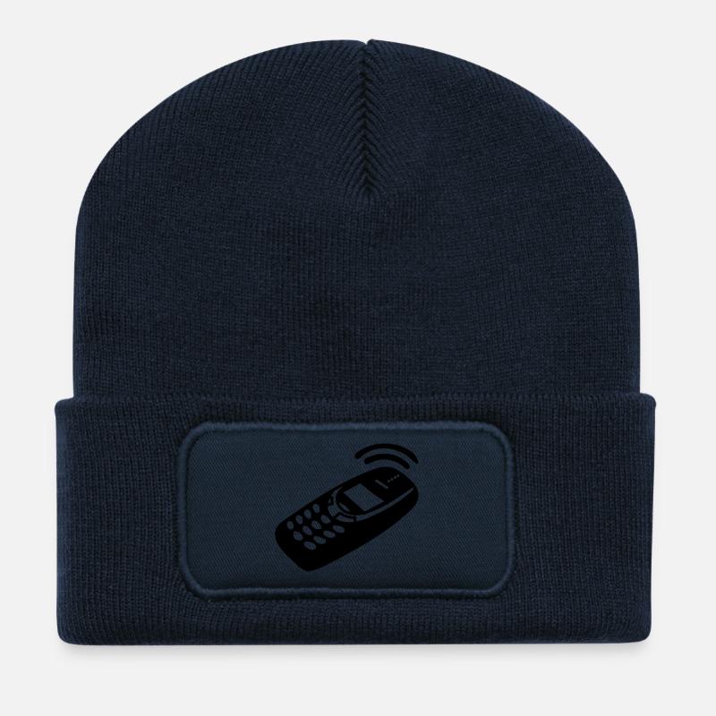 Mobile Phone - Recycled Patch Beanie - french navy