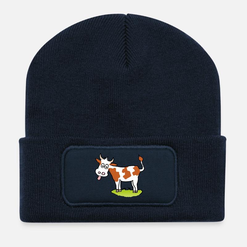 funny cow - Recycled Patch Beanie - french navy