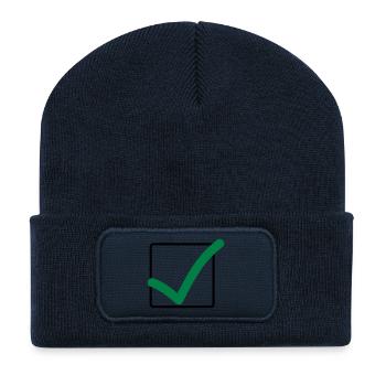 haekchen_02 - Recycled Patch Beanie - french navy - Front