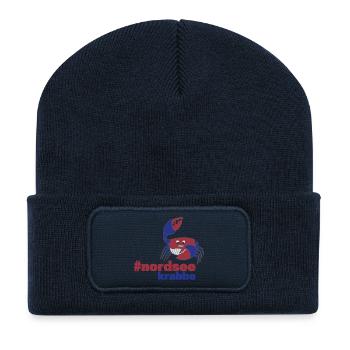 Mer du Nord - Beanie recyclé à patch - bleu marine - Devant