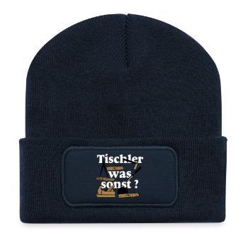 Schreiner,Tischler , Tischler was sonst (25) - Recycelte Patch Beanie - French Navy - Vorne