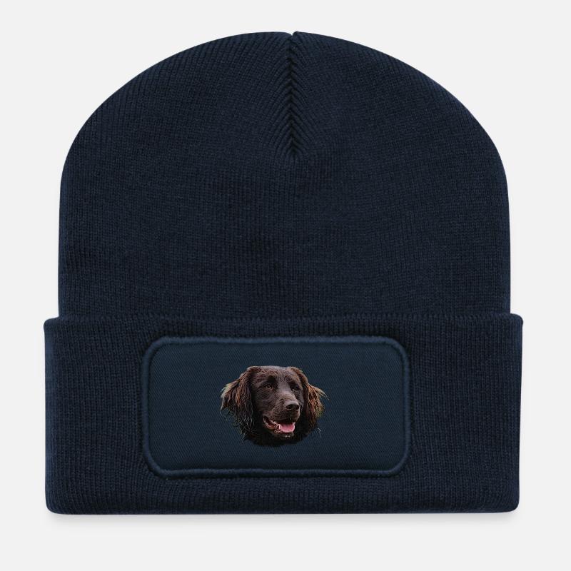 Münsterländer, chiens, chien de chasse - Beanie recyclé à patch - bleu marine