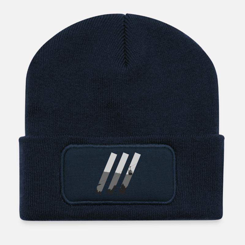 Gondel Schrägstriche - Recycelte Patch Beanie - French Navy
