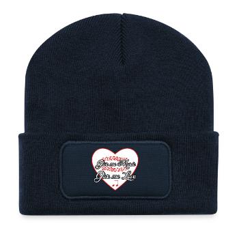 Musique Amour Musiciens Dictons musicaux - Beanie recyclé à patch - bleu marine - Devant