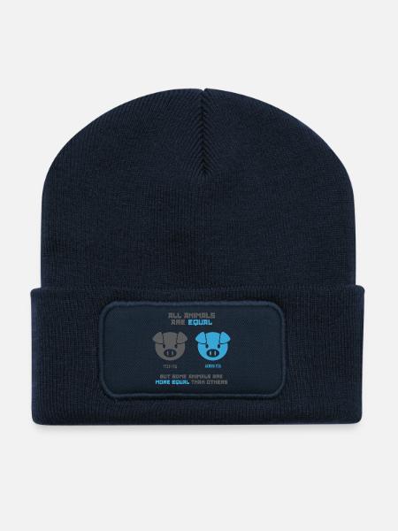 Futterschwein, Eichelschwein - Recycelte Patch Beanie - French Navy