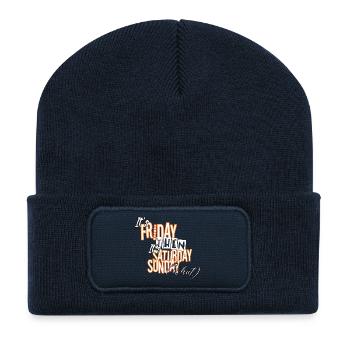 It´s Friday then! - Recycelte Patch Beanie - French Navy - Vorne