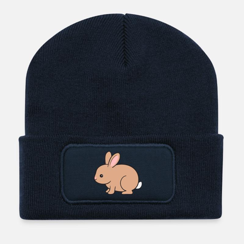Lapin Lapin - Beanie recyclé à patch - bleu marine