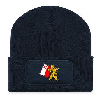 Löwe mit Flagge Utrecht Utrecht Flagge - Recycelte Patch Beanie - French Navy - Vorne