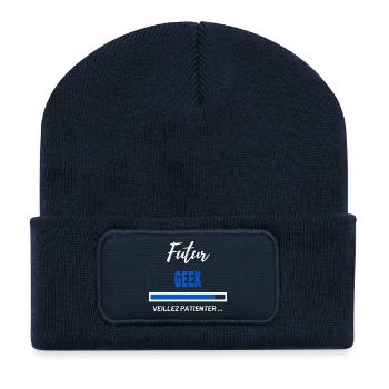 Future Geek Patient Panel - Recycled Patch Beanie - french navy - Front