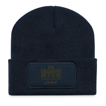 Puerta de Alcalá, Madrid, Spain - Recycled Patch Beanie - french navy - Front