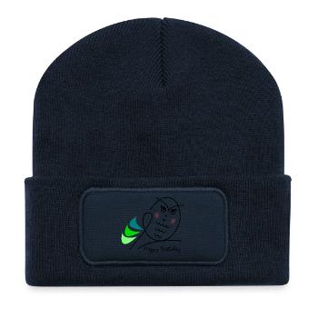 JAHRESTAG. ALLES GUTE ZUM GEBURTSTAG!. ALLES GUTE ZUM GEBURTSTAG!. - Recycelte Patch Beanie - French Navy - Vorne