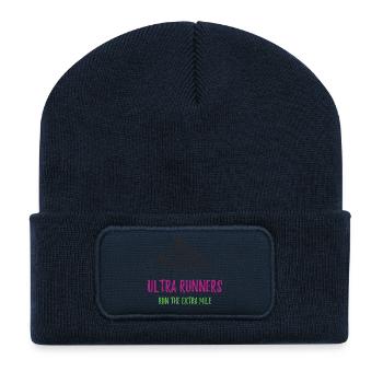 Ultraläufer laufen die Extrameile - Recycelte Patch Beanie - French Navy - Vorne