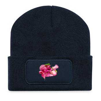 Calla-Lilie - Recycelte Patch Beanie - French Navy - Vorne