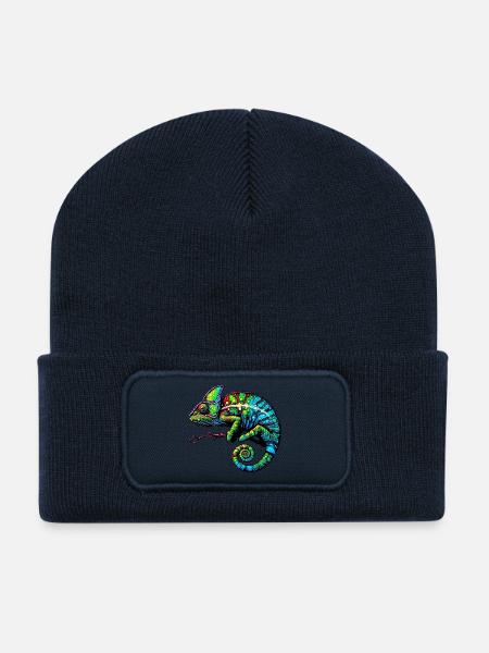 Chamäleon - Recycelte Patch Beanie - French Navy