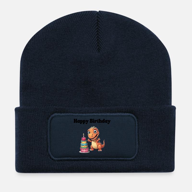 Happy Birthday - Herzlichen Glückwunsch - Recycelte Patch Beanie - French Navy