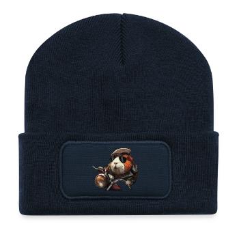 Abenteuer Meerschweinchen – Charakter Design - Recycelte Patch Beanie - French Navy - Vorne