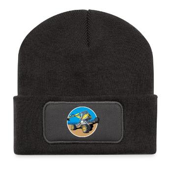 He digs where other excavators never get - Recycled Patch Beanie - dark grey - Front