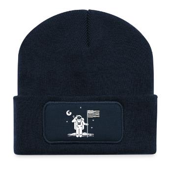T-Shirt Bretonische Flagge Humor Brittany Lustiger Mond - Recycelte Patch Beanie - French Navy - Vorne