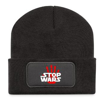 Stop Wars - Recycled Patch Beanie - dark grey - Front