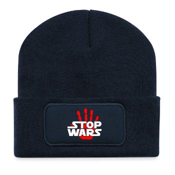 Stop Wars - Recycled Patch Beanie - french navy - Front