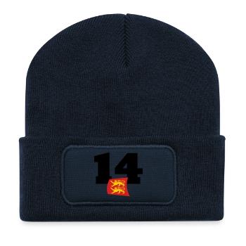 Normandie - Calvados - France - Beanie recyclé à patch - bleu marine - Devant