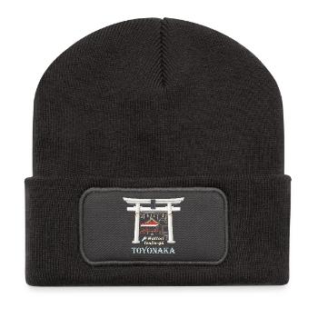 Toyonaka, Osaka, Fuß-Schrein, Läufer, Japan - Recycelte Patch Beanie - Dunkelgrau - Vorne