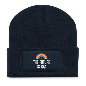 Mois de la fierté LGBT - L’avenir est gay - Beanie recyclé à patch - bleu marine - Devant