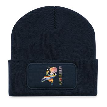 Aquarell Landkarte Niederlande - Recycelte Patch Beanie - French Navy - Vorne