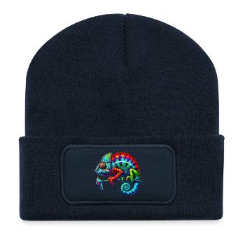 Chameleon - Recycled Patch Beanie - french navy - Front