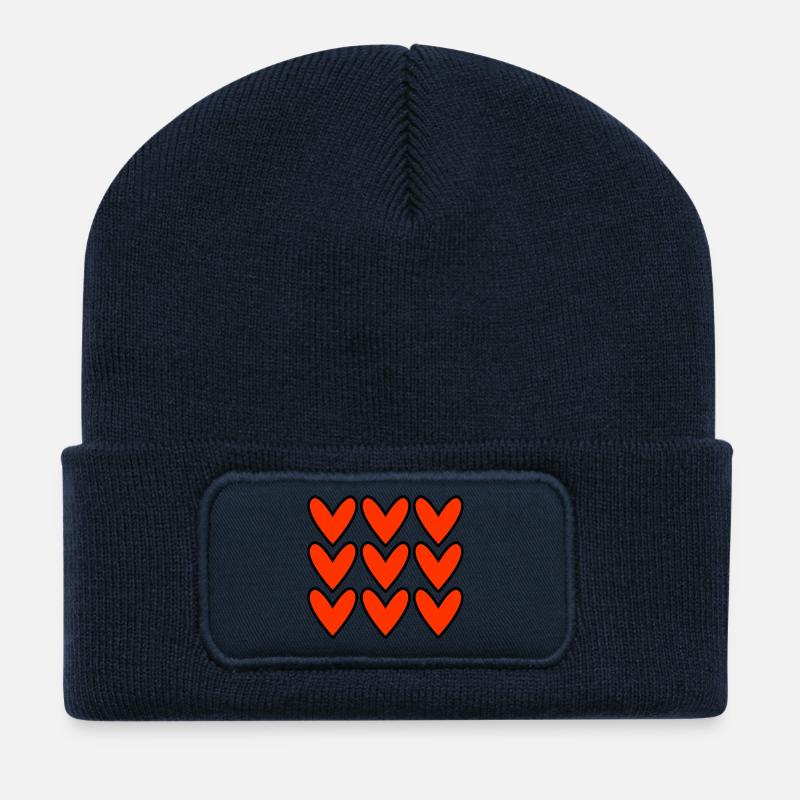 SAINT VALENTIN. EVJF. JE T'AIME. I LOVE YOU. AMOUR - Beanie recyclé à patch - bleu marine