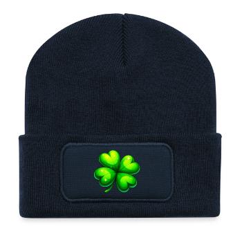 Four-leaf clover - Recycled Patch Beanie - french navy - Front