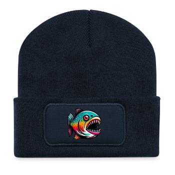 Piranha - Recycled Patch Beanie - french navy - Front