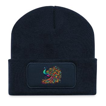 Pfau - Recycelte Patch Beanie - French Navy - Vorne