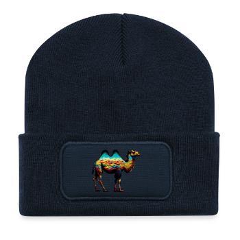 Camel - Recycled Patch Beanie - french navy - Front