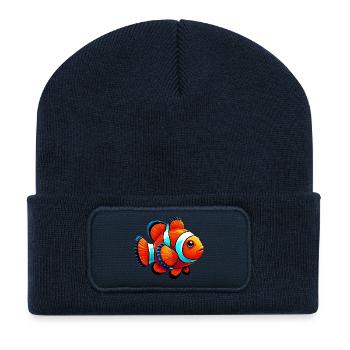 Poisson-clown - Beanie recyclé à patch - bleu marine - Devant
