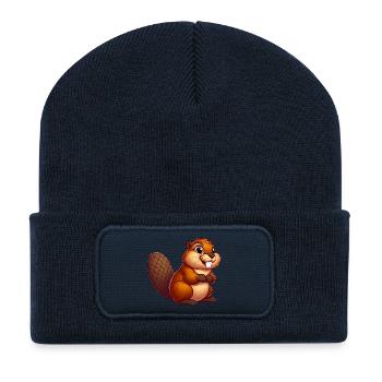 Bieber - Recycelte Patch Beanie - French Navy - Vorne