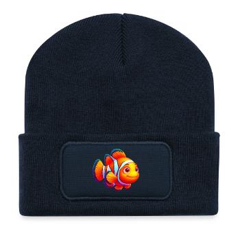Poisson-clown - Beanie recyclé à patch - bleu marine - Devant