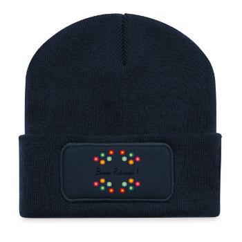 RETRAITE. RETRAITE. RETRAITEE. BONNE RETRAITE - Beanie recyclé à patch - bleu marine - Devant