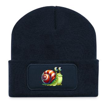 Snail - Recycled Patch Beanie - french navy - Front