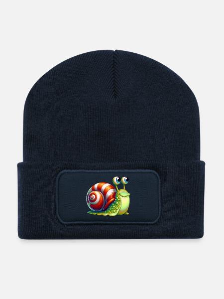 Schnecke - Recycelte Patch Beanie - French Navy