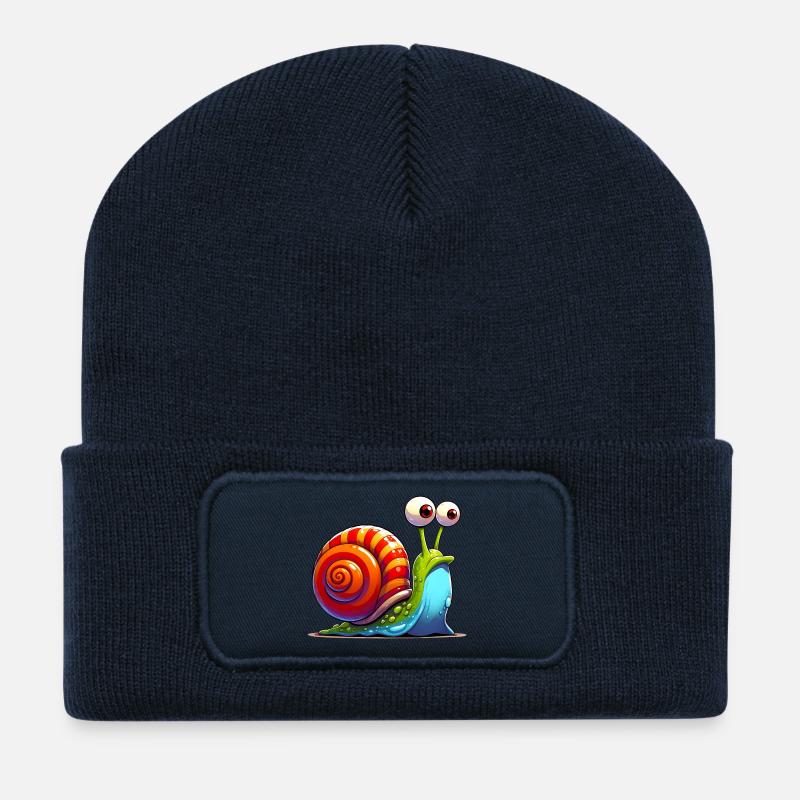 Schnecke - Recycelte Patch Beanie - French Navy