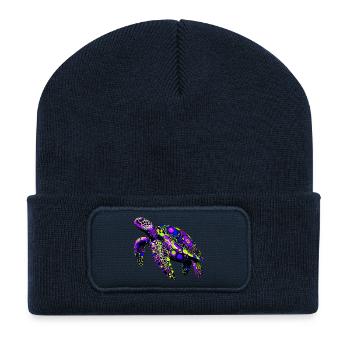 Turtle - Recycled Patch Beanie - french navy - Front